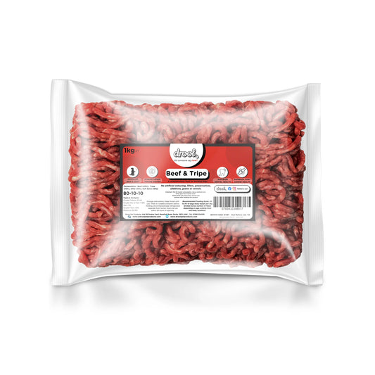 Drool Beef & Tripe Freeflow 1kg mince