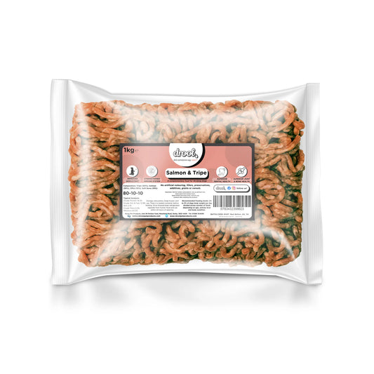 Drool Salmon & Tripe Free Flow Mince 1kg