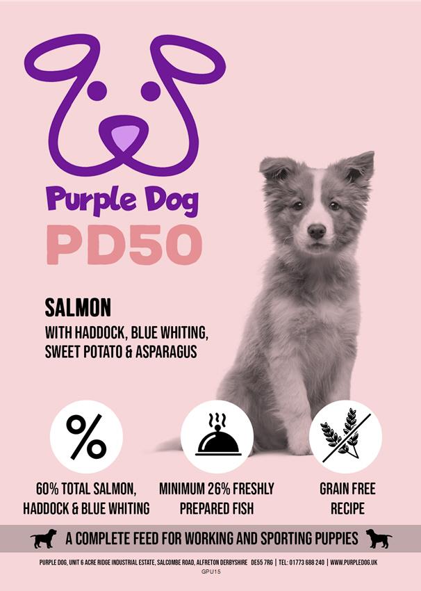 PD50 Puppy Salmon with Haddock, Blue Whiting, Sweet Potato and Asparagus 15kg